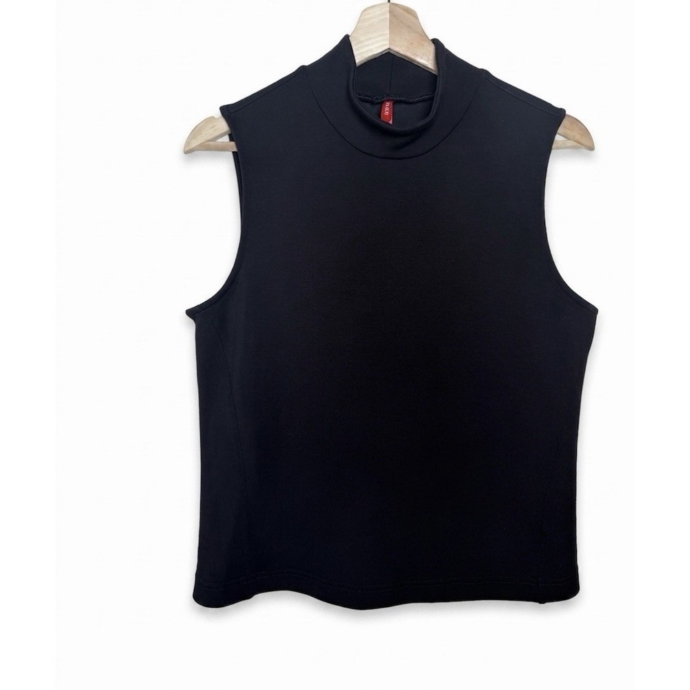 SPANX Black Sleeveless Mock Neck Top - Soft Stretch Shapewear Tank - Size M